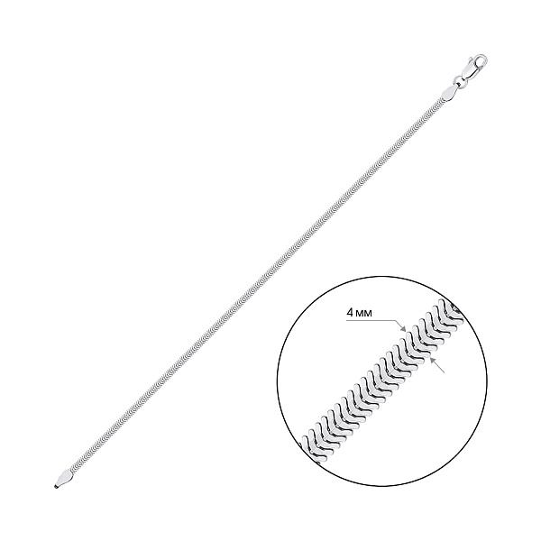 Браслет из серебра без камней (арт. 0314205п) – изображение 2