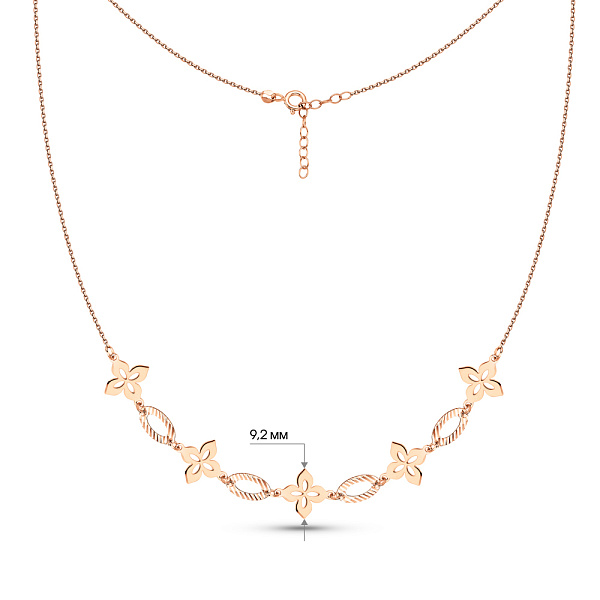 Золотое колье с алмазной гранью (арт. 352645) – изображение 4