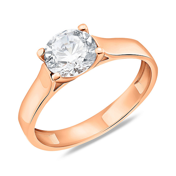 Золота каблучка з фіанітом (арт. 1401072) – зображення 1