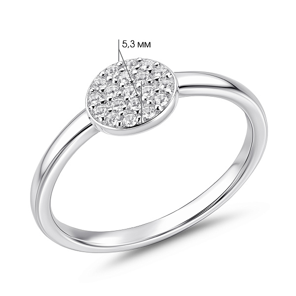 Серебряное кольцо с фианитами (арт. 7501/5089/6) – изображение 2