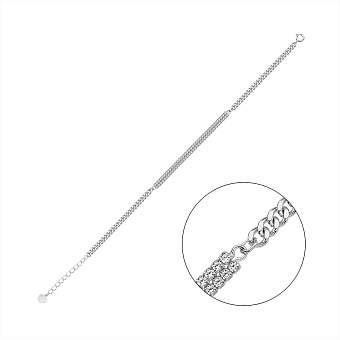 Серебряный браслет с фианитами (арт. 7509/4894)