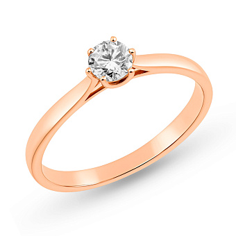 Фото Каблучка для заручин з золота з фіанітом (арт. 1191624101)