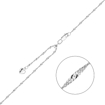 Золотая цепочка плетения Сингапур с регулируемой длиной (арт. ц303203бз)