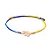 Браслет на синей и желтой нити с золотой вставкой (арт. 340027сж) – изображение 1