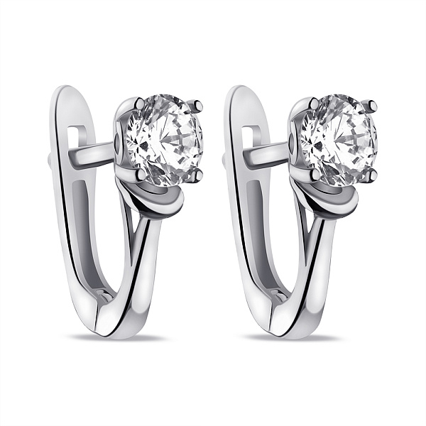 Серебряные серьги с фианитами (арт. 7502/21040р) – изображение 1