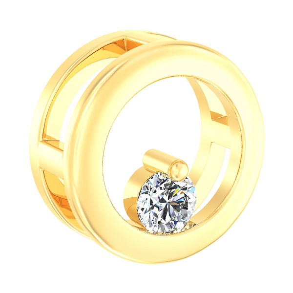 Золотая подвеска с фианитом (арт. 440481ж) – изображение 1