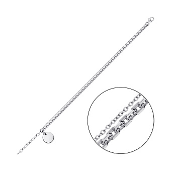 Фото Серебряный браслет с подвеской (арт. 7509/3708)