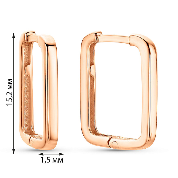 Золотые серьги без камней (арт. 109691/15) – изображение 4