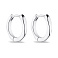 Серьги-кольца из серебра без камней (арт. 7502/9091/15) – изображение 1
