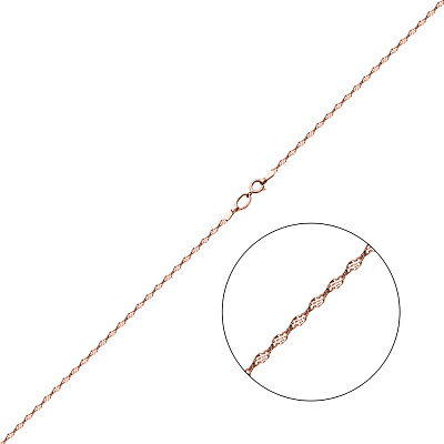 Ланцюжок з червоного золота плетіння Ребекка (арт. 308003)