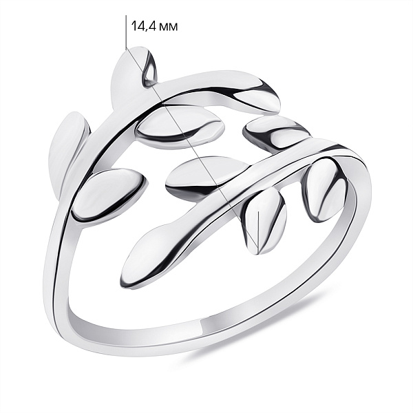 Серебряное кольцо Ветка (арт. 7501/901-01015) – изображение 2
