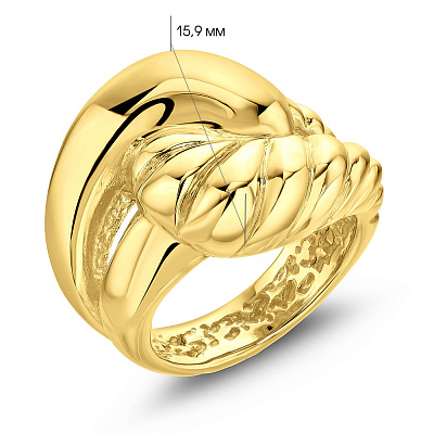 Широкое кольцо из желтого золота Francelli  (арт. 155731ж)
