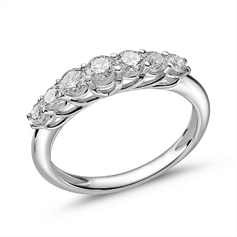 Фото Кольцо из белого золота с бриллиантами (арт. К011307080б)
