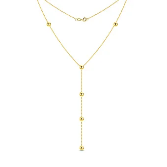 Колье-галстук из желтого золота (арт. 360276ж)