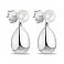 Серьги-подвески из серебра с жемчугом (арт. 7518/7002жб) – изображение 1