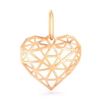 Золотой кулон Сердечко (арт. 440960)