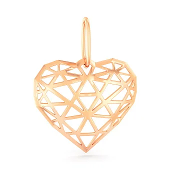 Золотой кулон Сердечко  (арт. 440960)