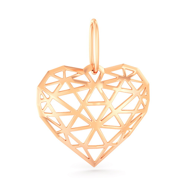 Золотой кулон Сердечко  (арт. 440960) – изображение 1