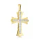 Крестик из желтого золота с фианитами (арт. 443852ж) – изображение 1