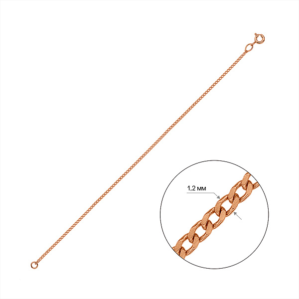 Золотой тонкий браслет плетения Панцирное (арт. ц311001) – изображение 2