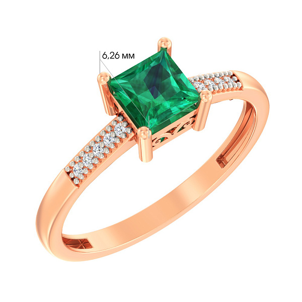 Золота каблучка з фіанітами (арт. 144800з) – зображення 2