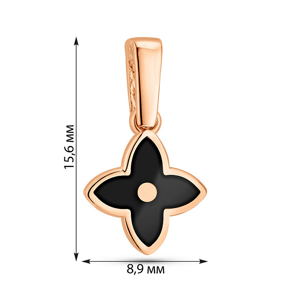Кулон из красного золота с эмалью (арт. 130967Деч) – изображение 4
