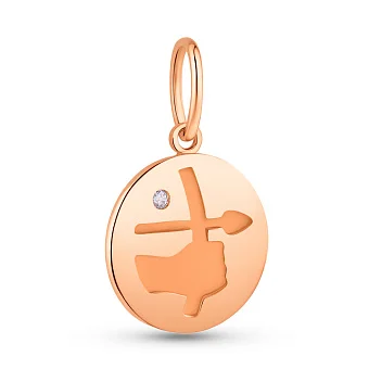 Золотий підвіс Стрілець (арт. 424739ст)