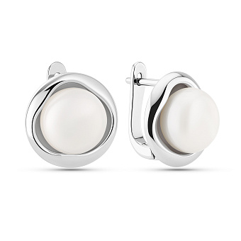 Фото Срібні сережки з перлинами (арт. 7502/2187080жб)