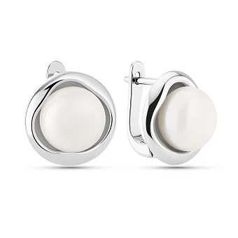 Срібні сережки з перлинами (арт. 7502/2187080жб)