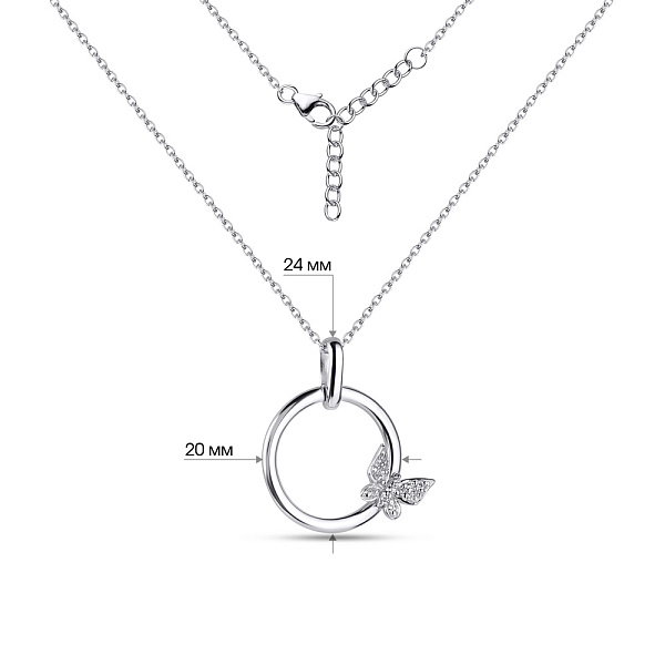 Серебряное колье с фианитами (арт. 7507/749) – изображение 3