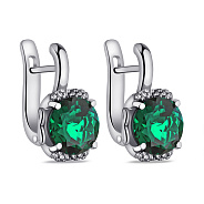 Сережки зі срібла з кварцом і фіанітами (арт. 7502/2288Пкз)