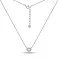 Серебряное колье Сердце с одним фианитом (арт. 7507/2205) – изображение 2
