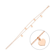 Двойной золотой браслет с подвесками (арт. 325643)