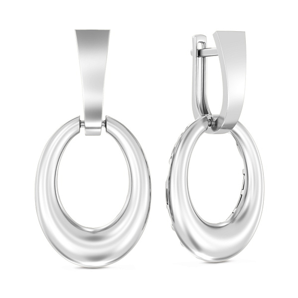 Серьги из белого золота (арт. 111329б) – изображение 1