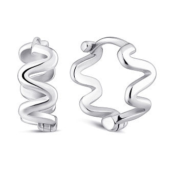 Серебряные серьги-конго без камней (арт. 7502/10033/10)