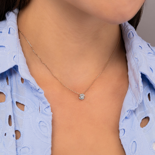 Золоте кольє з діамантами (арт. Ц011360005) – зображення 3