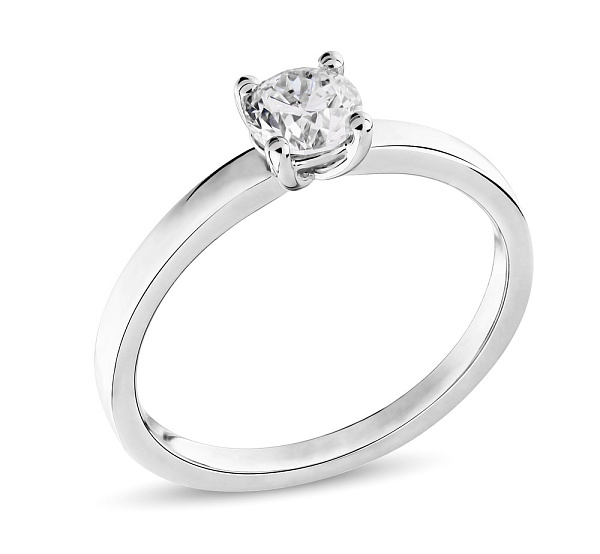 Помолвочное кольцо из белого золота с бриллиантом (арт. К01116205036б) – изображение 1