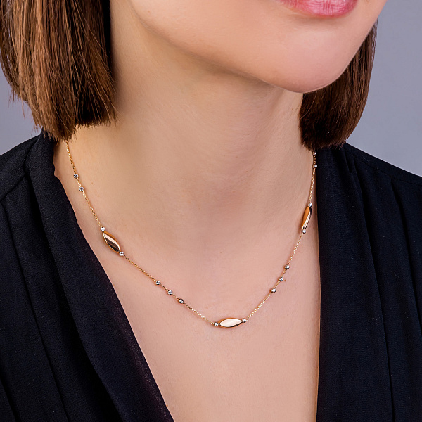 Колье из красного и белого золота (арт. 352631кб) – изображение 2