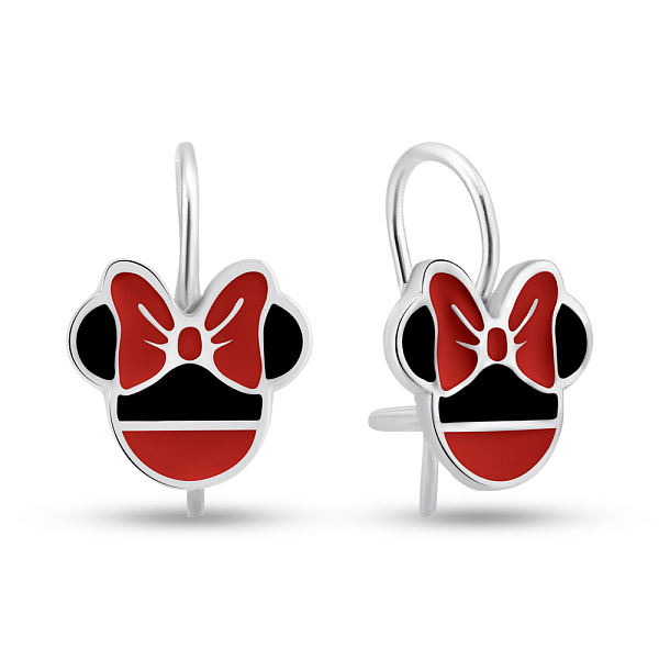 Серебряные детские серьги с эмалью (арт. 7502/1071екчсю) – изображение 1