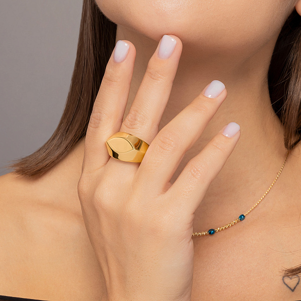 Масивна каблучка з золота Francelli (арт. 156526ж) – зображення 4