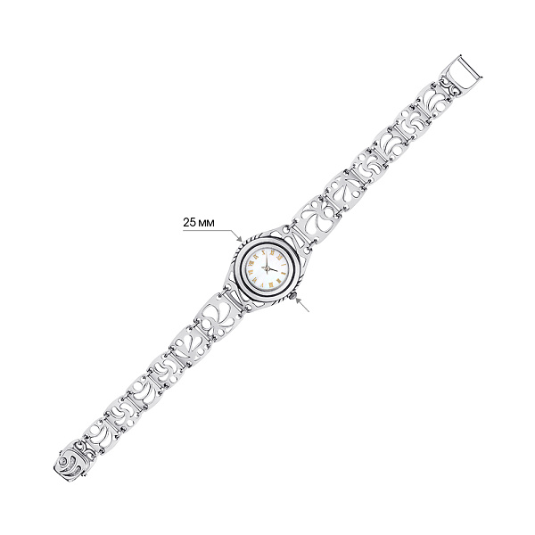 Годинник зі срібла без каменів (арт. 7926/7100028/1) – зображення 2