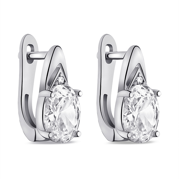 Серьги из серебра с фианитами (арт. 7502/9803) – изображение 1