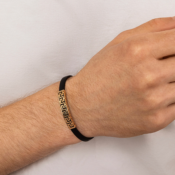 Каучуковий браслет з золотом (арт. 326348) – зображення 2