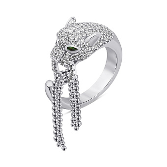 Срібна каблучка з альпінітами та фіанітами (арт. 7501/6896аз)