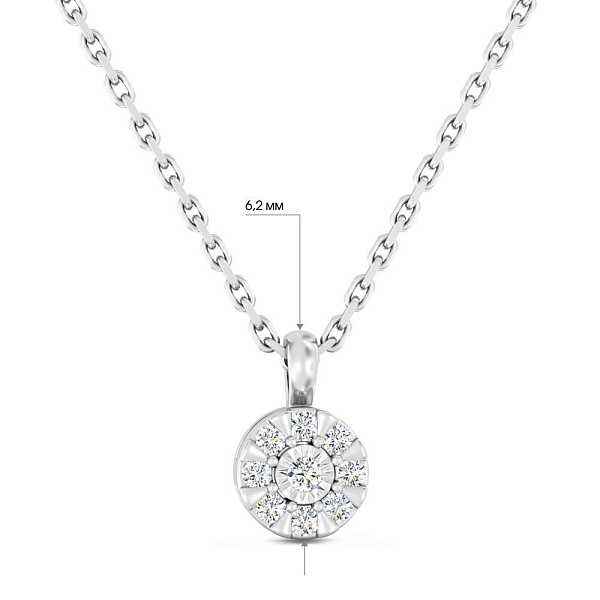 Кольє з золота з діамантами (арт. Ц011818005б) – зображення 3