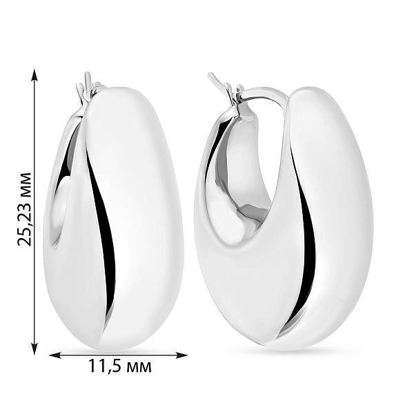 Серьги из белого золота Francelli (арт. е108237/20б) – изображение 2