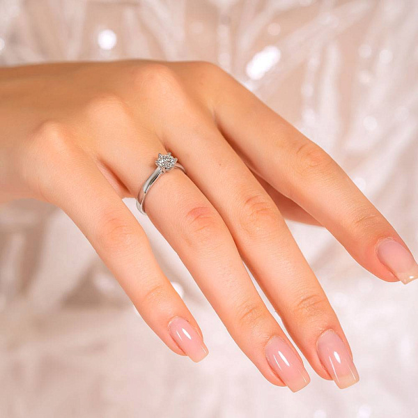 Кольцо из золота с бриллиантом (арт. К01115907046б) – изображение 2