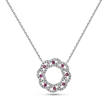 Золоте кольє з рубінами і діамантами (арт. 7192089202р)