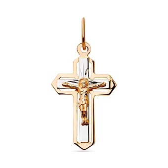 Православный крестик из красного золота с распятием (арт. 521000)