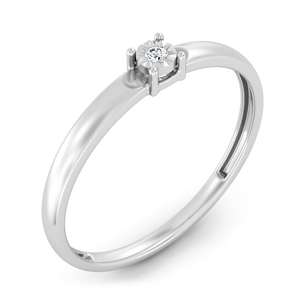 Каблучка з білого золота з діамантом (арт. К011738б) – зображення 1
